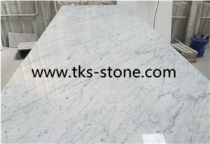 Bianco Carrara Marble Kitchen Counterops,Italy White Marble Bar Tops,Carrara White Marble Kitchen Island Tops