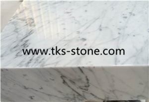 Bianco Carrara Marble Kitchen Counterops,Italy White Marble Bar Tops,Carrara White Marble Kitchen Island Tops