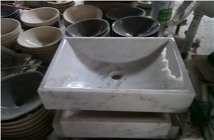 Bianco Carrara White Marble Sinks & Basins,Square Basins,Bathroom Basins,Vessel Sinks,Natural Stone Sinks&Basins