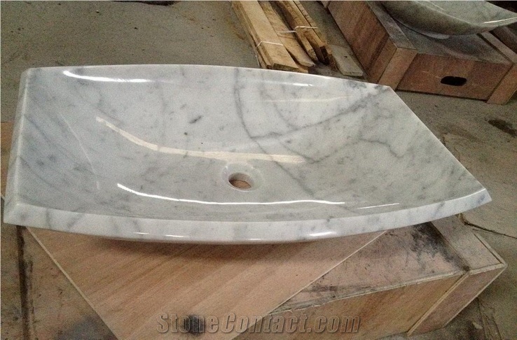 Bianco Carrara White Marble Sinks & Basins,Square Basins,Bathroom Basins,Vessel Sinks,Natural Stone Sinks&Basins