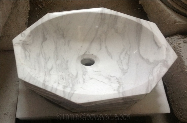Bianco Carrara White Marble Sinks & Basins,Square Basins,Bathroom Basins,Vessel Sinks,Natural Stone Sinks&Basins