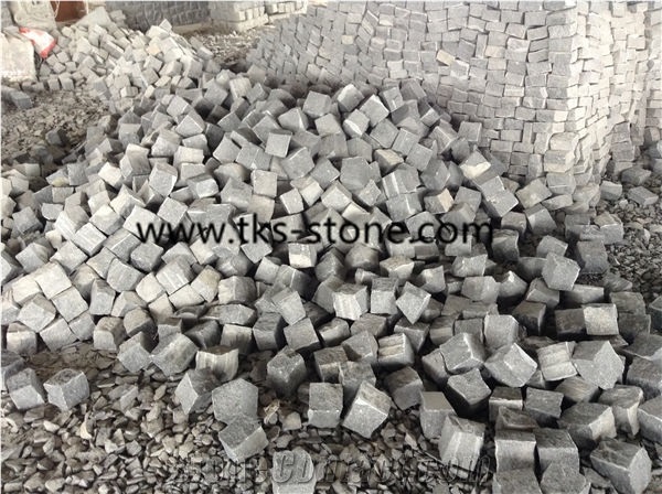 Black Cobble Stone,Basalt Black Cube Stone,Cobble Stone,Six Sides Natural Stone