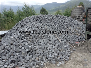 Black Cobble Stone,Basalt Black Cube Stone,Cobble Stone,Six Sides Natural Stone
