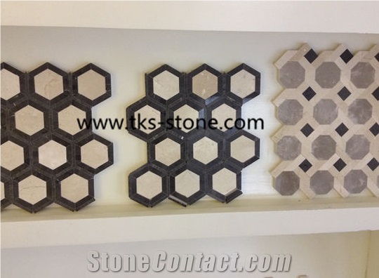 Calacatta Gold Marble Mosaic Tiles, Italy White Marble Mosaic, Calacatta White Marble Mosaic Tiles, Hexagon Marble Mosaic Tiles,Stips Mosaics, Herringbone Mosaics