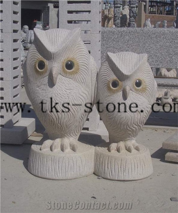 China Beige Granite Legend Of the Guardians Sculpture/Animal Sculptures