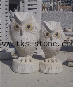 China Beige Granite Legend Of the Guardians Sculpture/Animal Sculptures