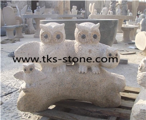 China Beige Granite Owl Sculpture & Statue,Night Owl,Animal Sculptures,Bird Sculptures,Statues,Garden Sculptures