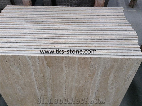 China Beige Travertine Ceramic Compound Panel&Tiles,Marble Ceramic Composite Tiles, Beige Travertine Laminated and Composite Tiles