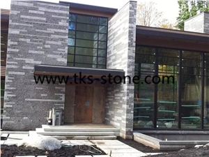 China Blue Limestone Cultured Stone for Walling