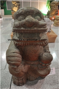 China Brown Granite Lion Sculpture & Statue, Animal Sculpture, Garden Sculpture,Granite Lion Sculpture,Lion Carving,Landscape Sculptures