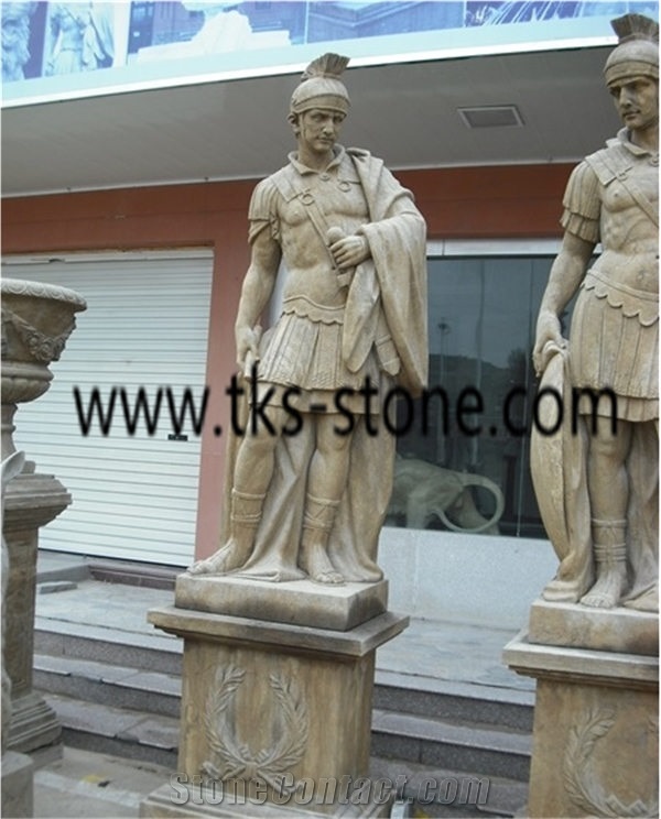 China Brown Granite Soldier,Roman Soldier Sculpure, Brown Granite Sculpture,Statues,Human Sculptures,Western Statues