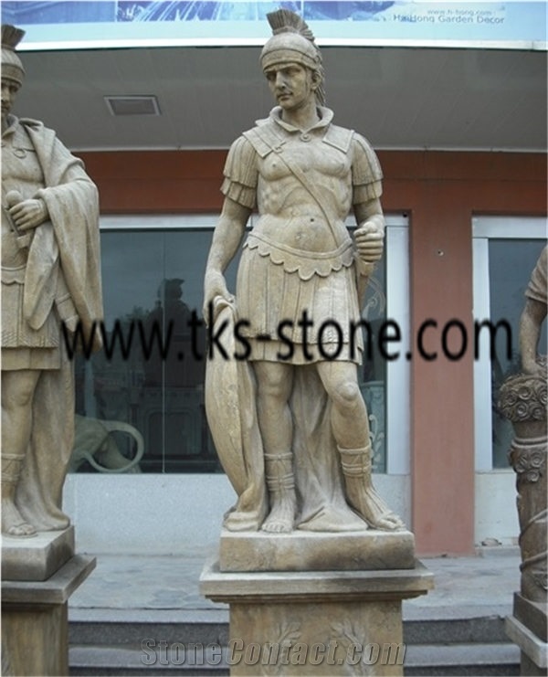 China Brown Granite Soldier,Roman Soldier Sculpure, Brown Granite Sculpture,Statues,Human Sculptures,Western Statues