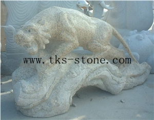 China Brown Granite Tigers/Leopard/ Jaguar/Animal Sculptures/Mascot/Chinese Carving
