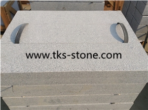 China G603 Grey Granite Kerbstone One Side Bushhammered,Bushhammered G603 Grey Granite Curbstone,Padang Gray Granite G603 Kerbstone