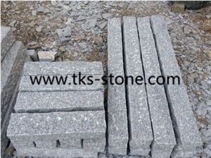 China G603 Grey Granite Palisades,Grey Granite Pineappled Palisade,Granite Kerbstone Pineappled,Pineappled Kerbstone,G603 Pineappled Palisade,G603 6 Sides Pineappaled Kerbstone.