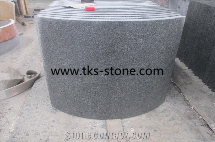 China G654 Black Granite Column,Padang Dark,Sesame Black,China Impala,Impala Black