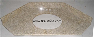 China G682 Granite Bath Tops, Sunset Gold, Giallo Yellow, Golden Cristal, Golden Crystal, Padang Golden Leaf, Golden Peach Granite Vanity Tops