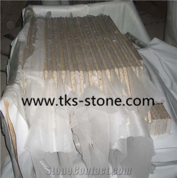 China G682 Granite Bath Tops, Sunset Gold, Giallo Yellow, Golden Cristal, Golden Crystal, Padang Golden Leaf, Golden Peach Granite Vanity Tops