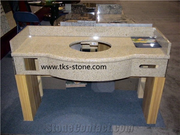 China G682 Yellow Granite Countetops,Rusty Yellow,Giallo Rusty,Yellow Rust Granite,Desert Gold,Giallo Fantasia,Sunset Gold Granite Kitchen Countertops