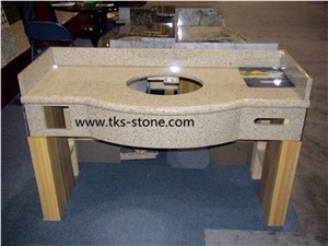 China G682 Yellow Granite Countetops,Rusty Yellow,Giallo Rusty,Yellow Rust Granite,Desert Gold,Giallo Fantasia,Sunset Gold Granite Kitchen Countertops