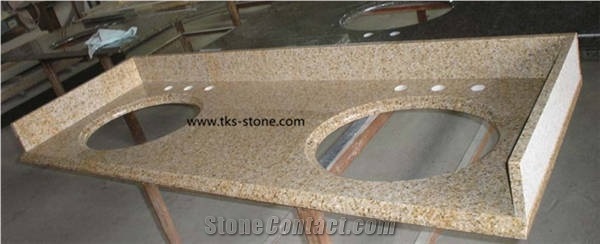 China G682 Yellow Granite Countetops,Rusty Yellow,Giallo Rusty,Yellow Rust Granite,Desert Gold,Giallo Fantasia,Sunset Gold Granite Kitchen Countertops