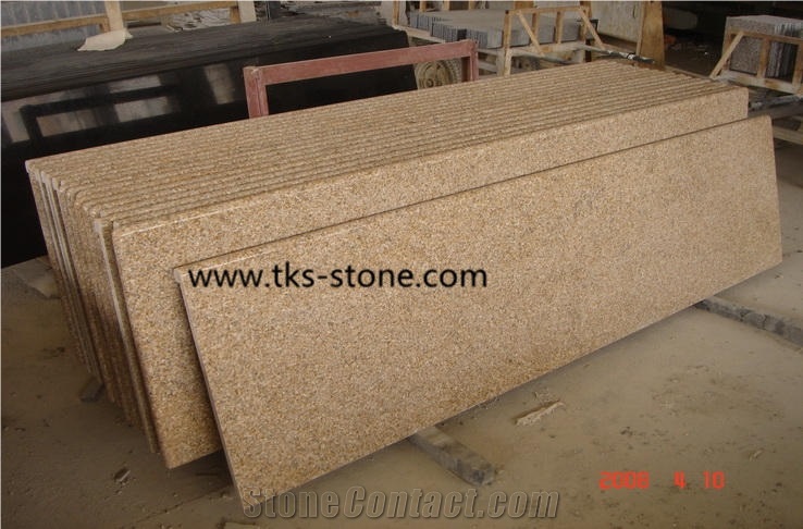 China G682 Yellow Granite Kitchen Countertop, Sunset Gold, Rusty Yellow, Giallo Rusty, Yellow Rust Granite, Desert Gold, Gold Leaf Granite
