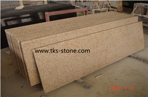 China G682 Yellow Granite Kitchen Countertop, Sunset Gold, Rusty Yellow, Giallo Rusty, Yellow Rust Granite, Desert Gold, Gold Leaf Granite
