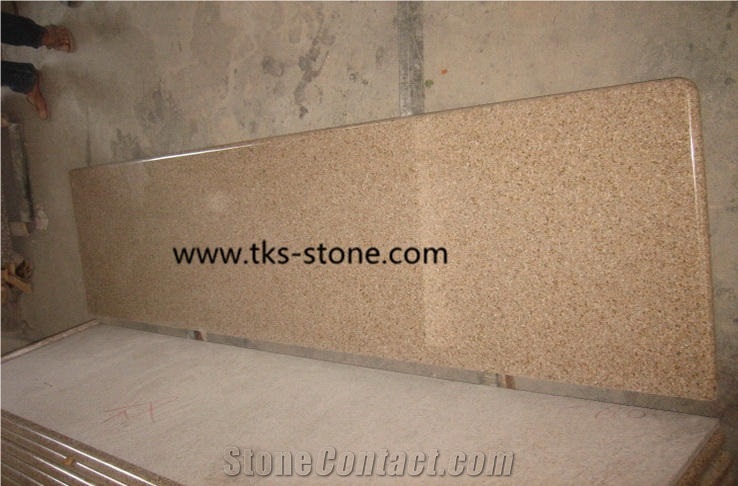 China G682 Yellow Granite Kitchen Countertop, Sunset Gold, Rusty Yellow, Giallo Rusty, Yellow Rust Granite, Desert Gold, Gold Leaf Granite