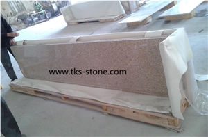 China G682 Yellow Granite Kitchen Countertop, Sunset Gold, Rusty Yellow, Giallo Rusty, Yellow Rust Granite, Desert Gold, Gold Leaf Granite