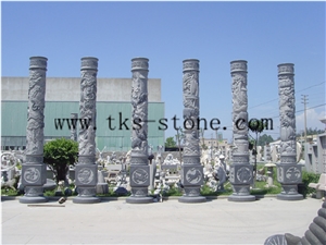 China Grey Granite Column & Pillar / Animal Post/Ancient Architecture