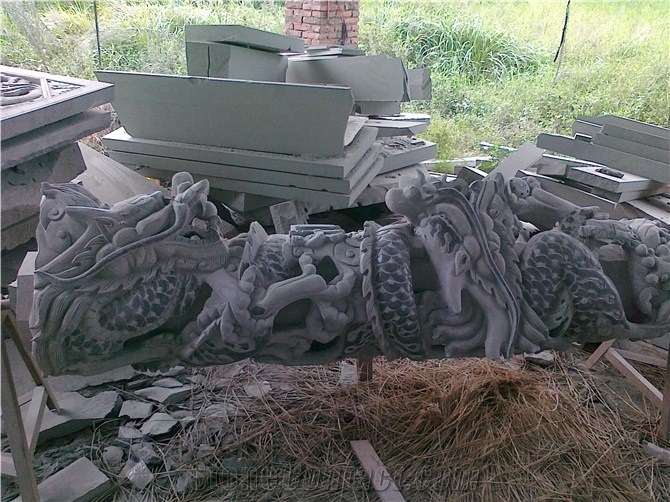 China Grey Granite Column & Pillar / Animal Post/Ancient Architecture