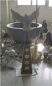 China Grey Granite Pigeon/Tercel/Lanneret, Grey Granite Sculpture & Statue