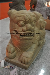 China Grey Granite Sculpture & Statue-Lion Handcarved Sculpture,Natural Stone Carving,Animal Sculpture & Statue,Granite Animal Sculpture,Granite Lion Sculpture, Garden Sculptures,Landscape Sculptures