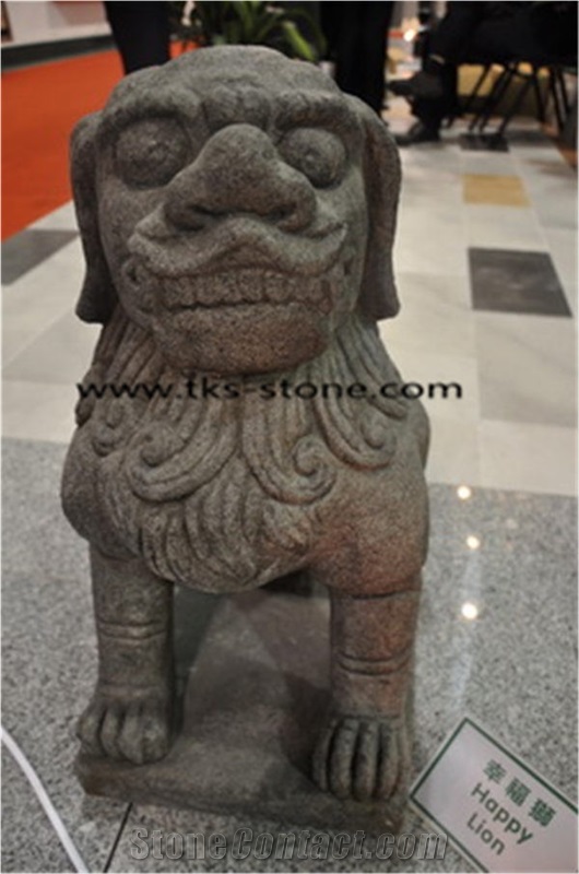 China Grey Granite Sculpture & Statue-Lion Sculpture,Granite Sculpture Lion,Garden Stone Lion Statues,Landscape Sculpture,Handcarved Sculptures,Grey Granite Garden Lion Statue