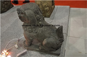China Grey Granite Sculpture & Statue-Lion Sculpture,Granite Sculpture Lion,Garden Stone Lion Statues,Landscape Sculpture,Handcarved Sculptures,Grey Granite Garden Lion Statue