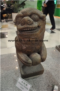 China Grey Granite Sculpture & Statue-Lion Sculpture,Granite Sculpture Lion,Garden Stone Lion Statues,Landscape Sculpture,Handcarved Sculptures,Grey Granite Garden Lion Statue