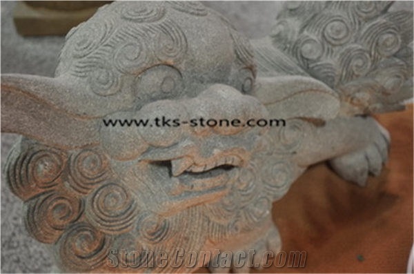 China Grey Granite Sculpture & Statue- Lion Statues,Lions Sculpture,Carving Lion,Wellest Animal Sculpture & Statue
