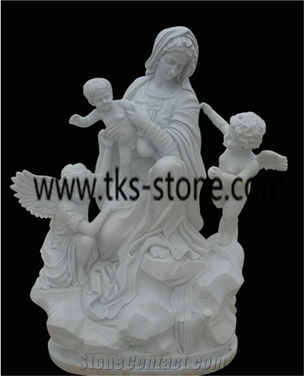 China Grey Granite Sculptures & Statues,Religious Statues,Angel Sculptures
