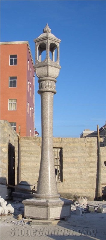 China Grey Marble European Style Garden Lanterns,Lamp, Lanterns, Lanterns Supplier,Exterior Lamps, Sculpture Grey Marble Garden Lanterns