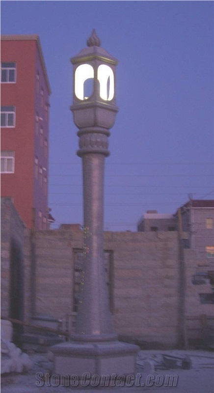 China Grey Marble European Style Garden Lanterns,Lamp, Lanterns, Lanterns Supplier,Exterior Lamps, Sculpture Grey Marble Garden Lanterns