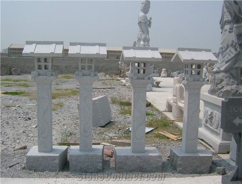 China Grey Marble European Style Garden Lanterns,Lamp, Lanterns, Lanterns Supplier,Exterior Lamps, Sculpture Grey Marble Garden Lanterns