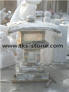 China Light Grey Slate Lanterns,Lanterns,Garden Lanterns/Lamps