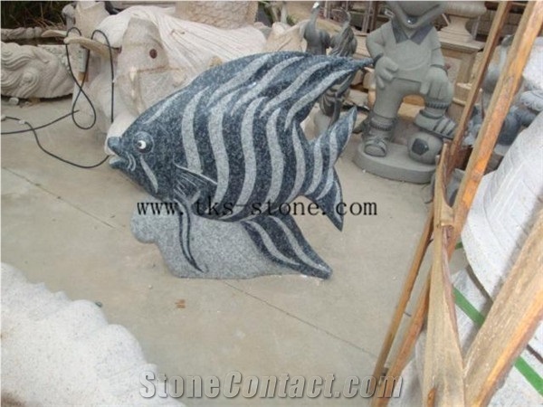 China Multicolor Granite Tiger Sculpturse/Works Of Art/Animal Sculptures