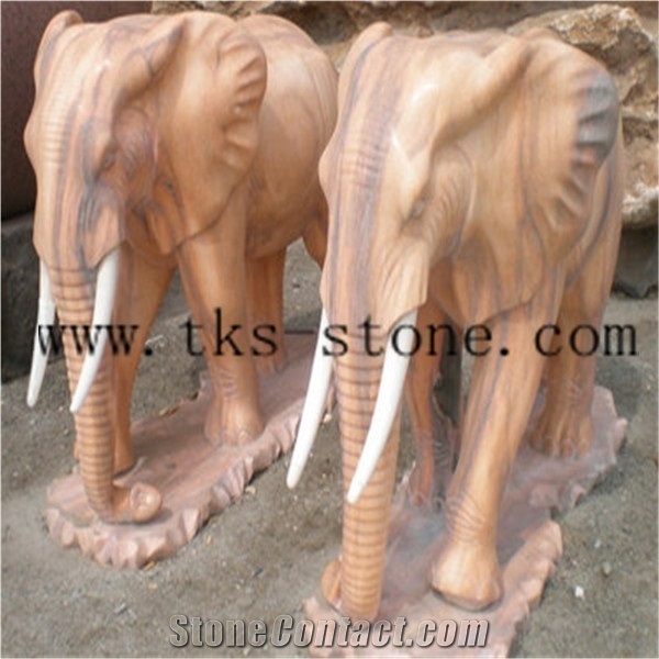 China Red Granite Animal Sculptures/Elephant Maximus/Elephant