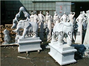 China Red Granite Animal Sculptures/Elephant Maximus/Elephant
