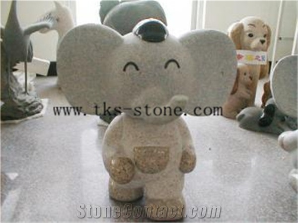 China Red Granite Animal Sculptures/Elephant Maximus/Elephant