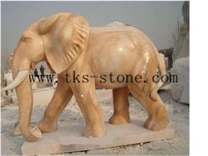 China Red Granite Elephant Sculptures in Marble/Elephant Maximus/Handicraft Works