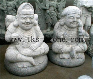 China White Granite Ascetic Person/Shakyamuni/Buddhism Sculpture & Statue/Human Sculptures