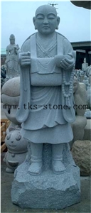 China White Granite Ascetic Person/Shakyamuni/Buddhism Sculpture & Statue/Human Sculptures