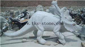 China White Granite Dinosaur/Tyrannosaurus/ Extinction/Zodiac Signs/Animal Sculpture